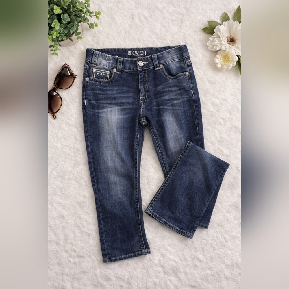Rock And Roll Cowgirl Boyfriend Denim Jeans. Cot/span. Ladies Size 30x32 - Picture 1 of 14